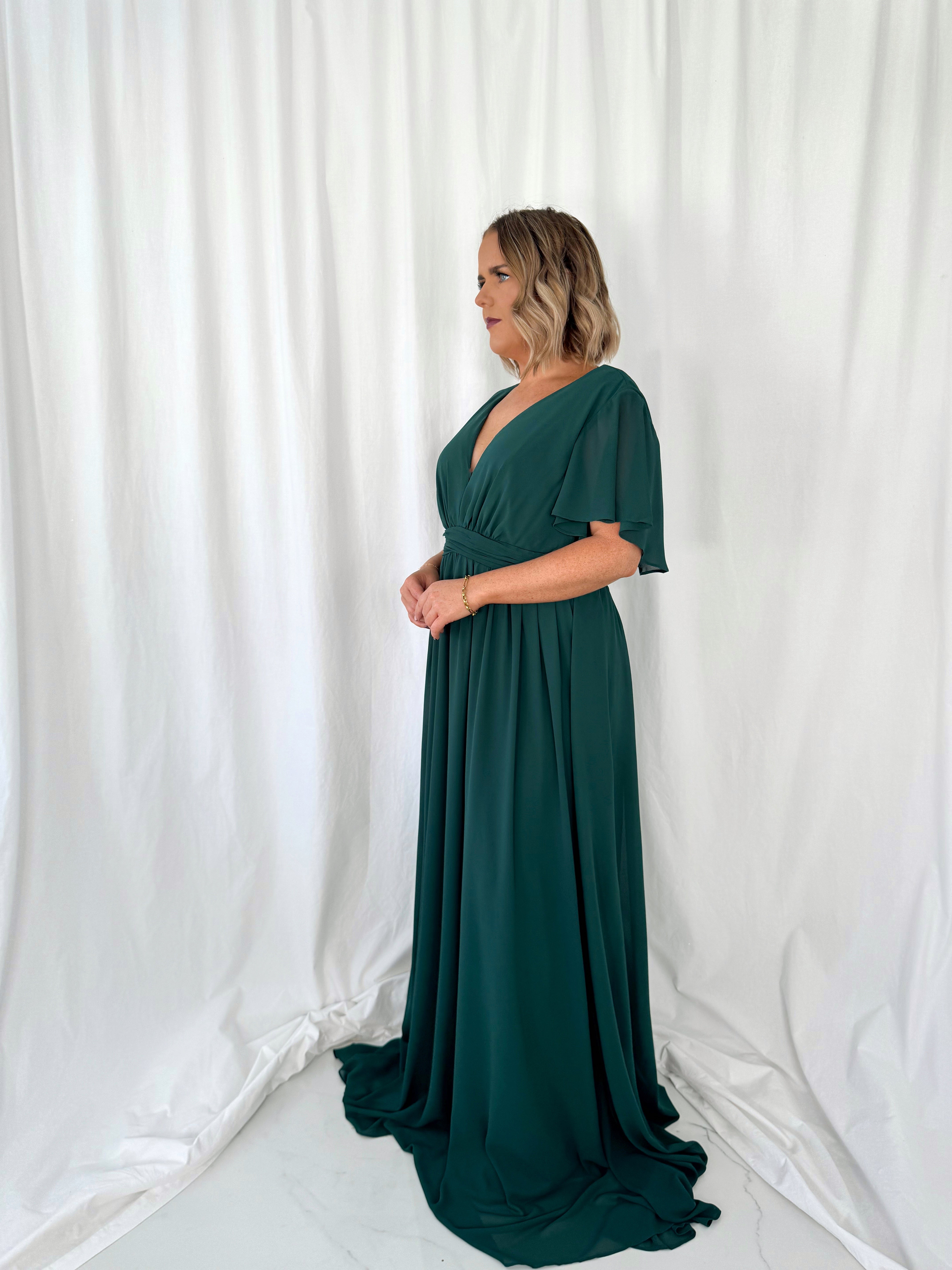 Tacha Green Maxi Dress - Curve