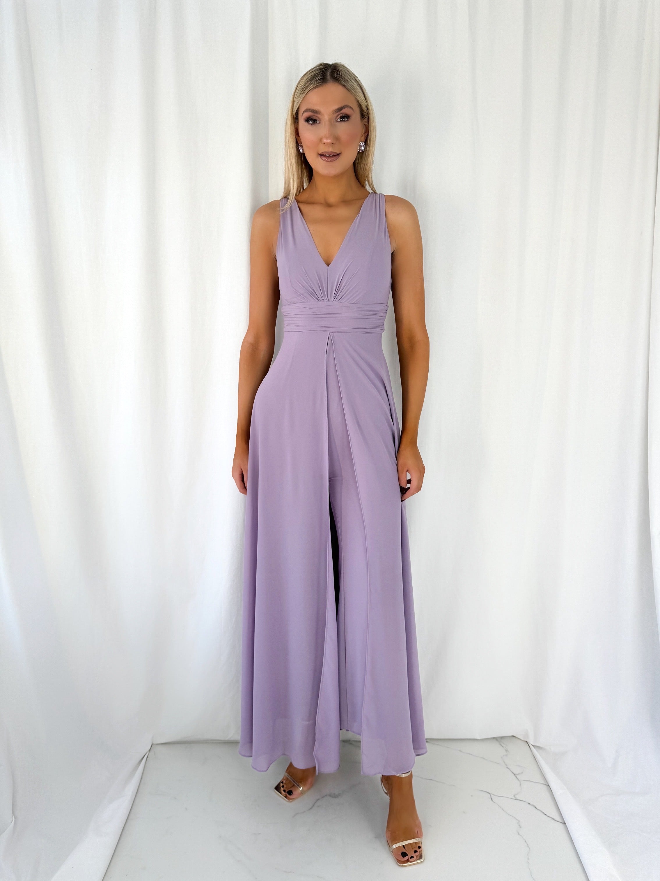 Jumpsuit with a cape - Lilac