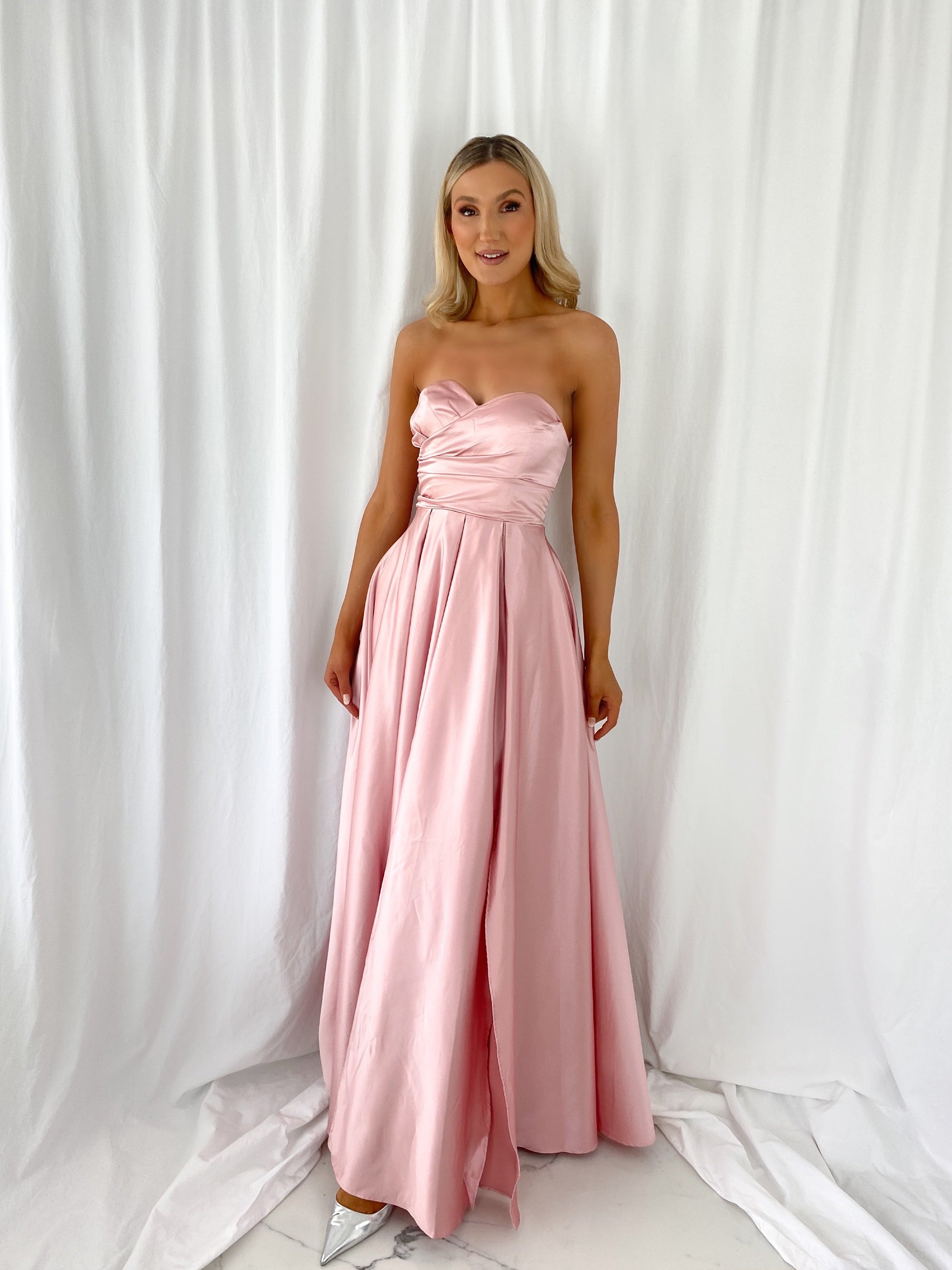 Teresa Off The Shoulder Maxi Dress - Old Rose