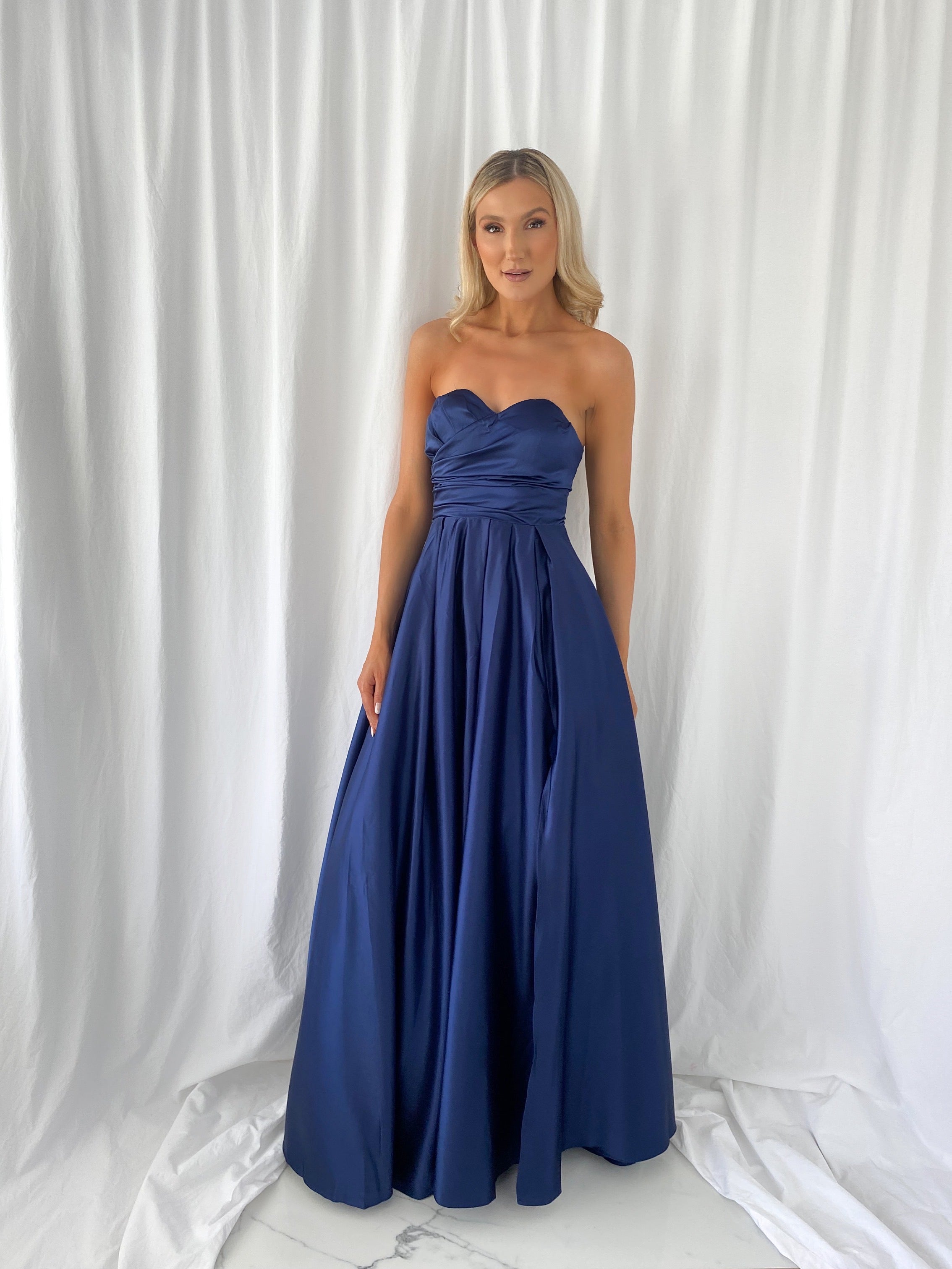 Teresa Off The Shoulder Maxi Dress - Dark Blue